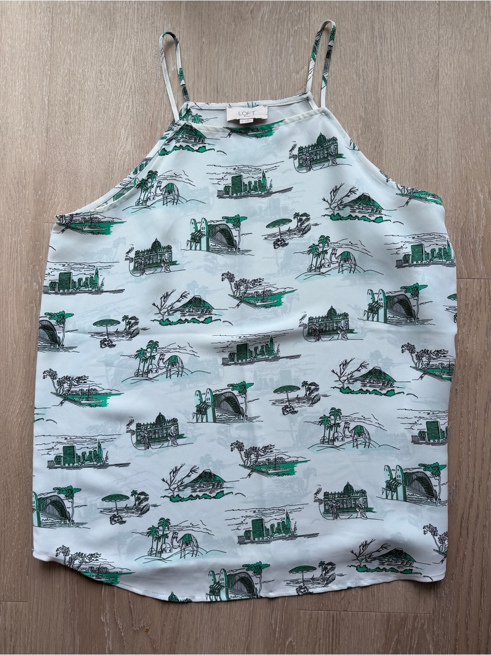 Loft vacation print halter tank top